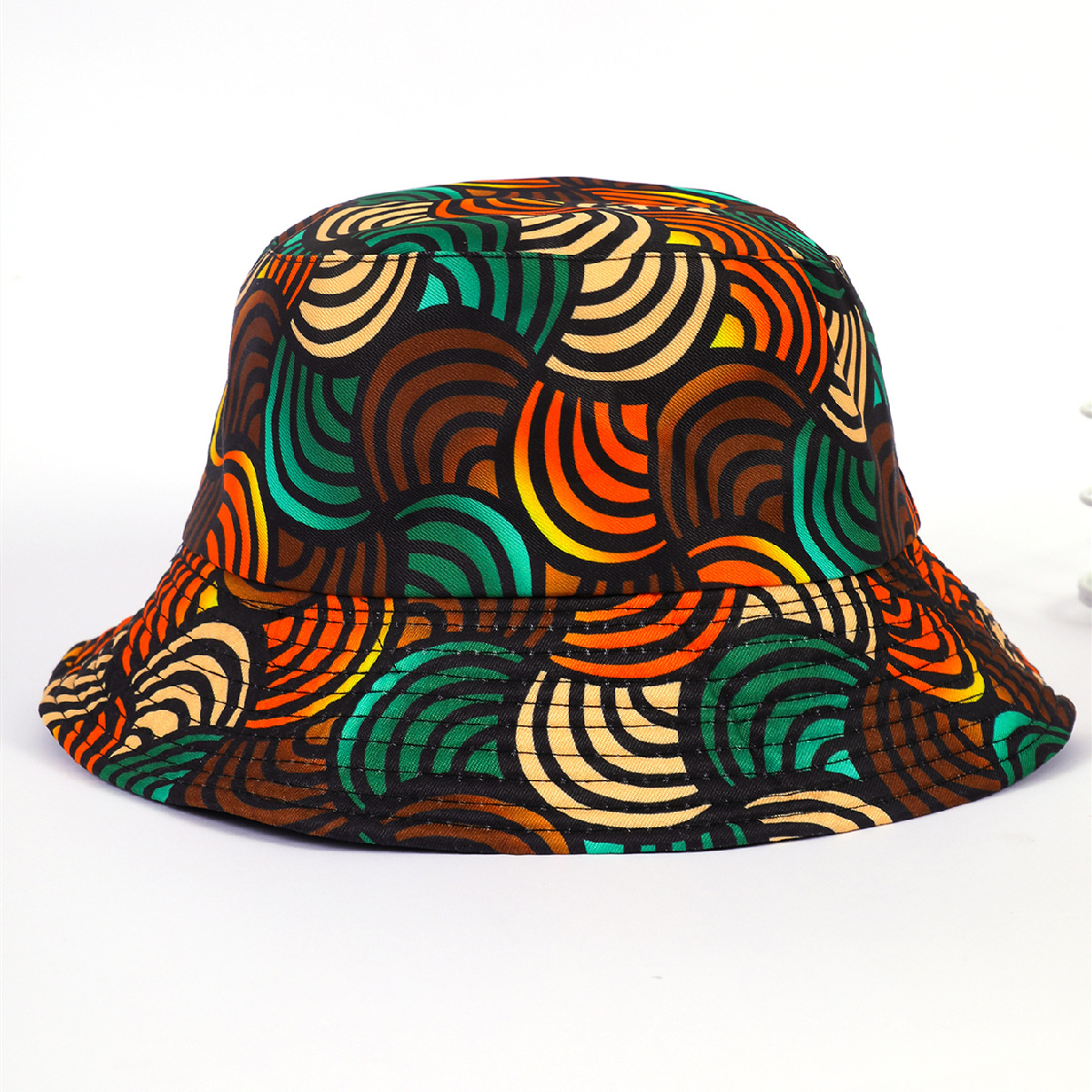 Nuevo retro Cuenca del sombrero tribal estilo preppy graffiti pescador sombrero femenino europeo y americano sol sombrero