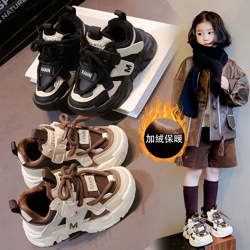 Теплые и бархатные хлопчатобумажные кроссовки зимой 2024 года