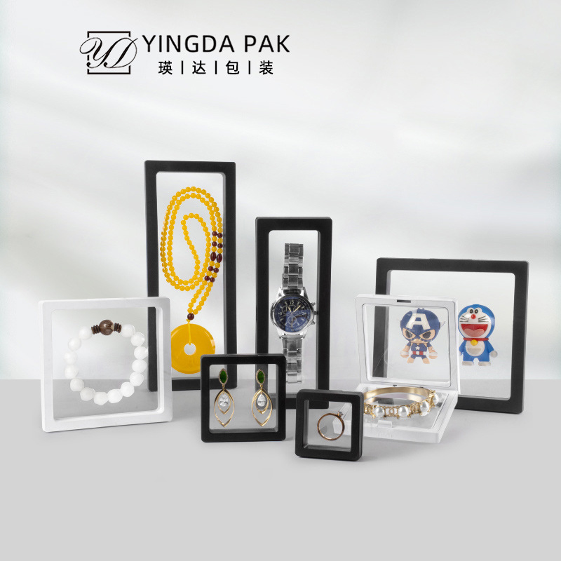 Transparent PE film display box suspension packaging box jewelry ring bracelet box small commodity gift box in stock