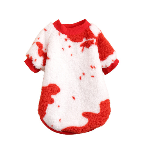 Pet clothes wholesale from the manufacturer, autumn and winter plush sweatshirts, warm cat clothes, cute and fashionable, Instagram style dog clothes.