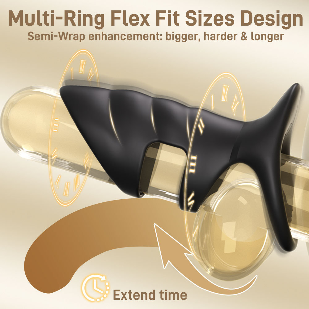 Double Ring Electric Cock Ring For Men Resonance Massage Device_voghion.com