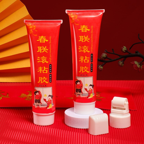 Spring couplets rolling adhesive paste special glue for couplets, traceless strong glue, quick-drying, easy to tear, tasteless paste brush with roller