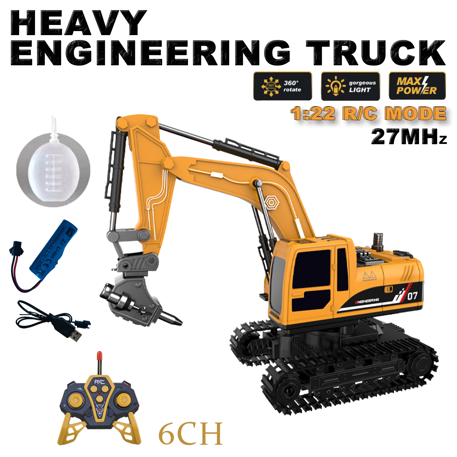 [1:22] Six-channel remote control soil drilling machine [Lighting]