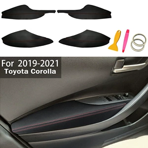 Suitable for Toyota Corolla 19-24 Door Armrest Leather Case Modified Ralink Door Panel Foreskin Cross-Border