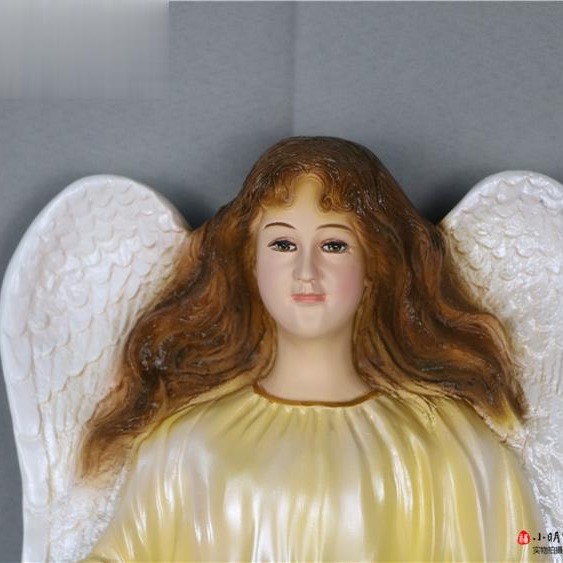 50cm Ángel Cuerpo de Agua Santa Colgante Mirando Estatuas de Estatuas de la Iglesia Decoración de la Estatuas de la Casa Salón