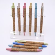 纤细pen纸制品绿色概念未来文具外表粗糙低廉软木麦子麦秸圆珠笔