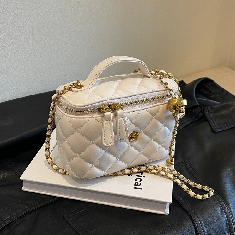 Kleine vierkante doos camelia diamant raster ketting doos, kleine tas enkele schouder crossbody tas, dames handtas_voghion.com