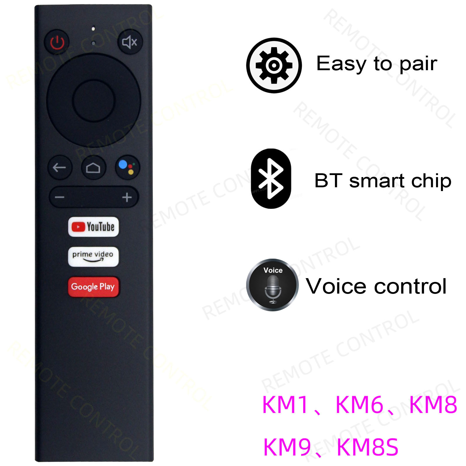 适用于MECOOL电视机顶盒语音遥控器 KM1 KM6 KM8 KM9 KM8S