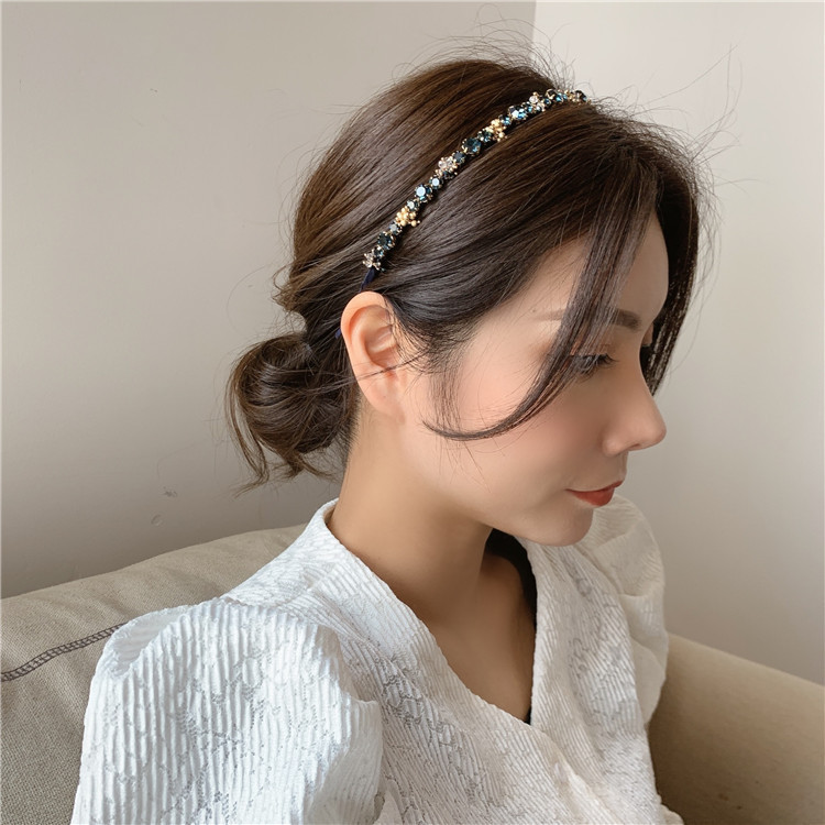 Geometric Pattern Women'S Gender Elegant Geometric Artificial Crystal Hair Band