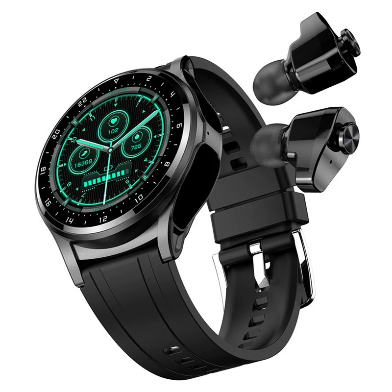 Умные часы GT66, 1,39" 360×360 HD, Bluetooth TWS наушники, пульс, IP67, 360 мА·ч