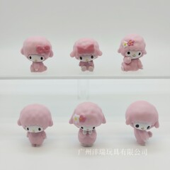 かわいい六種類の愛比諾小羊公仔DIYクリームゴム部品ケーキ装飾置物人形