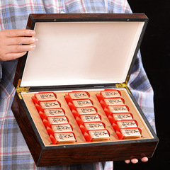 Wuyi Da Hong Pao Tea Gift Box with High-end Wooden Packaging, Oolong Tea for Business Gifts, Single Piece Shipping