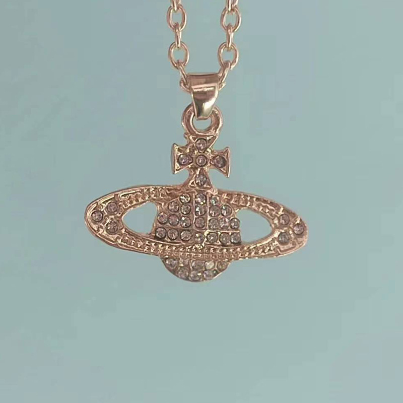 Xiempers collar de cadena de Saturno de alta calidad planeta colgante Cadena de clavícula estilo chica caliente estrella hueso cadena dulce estilo fresco Accesorios