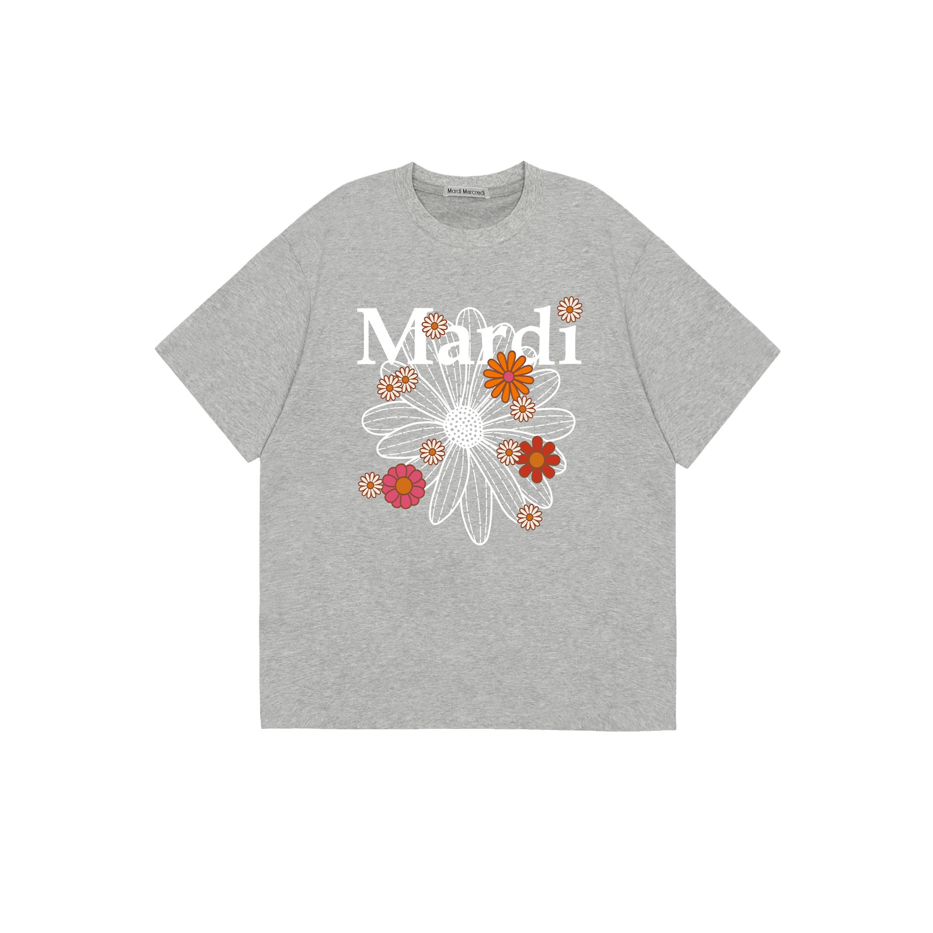 2025 新マルディ半袖右肩スリムフィットゴールドハイシルバー同スタイルデイジードックスフード犬 Tシャツホットガール着用