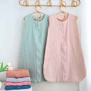 Cross-Border Customized Baby Anti-Kick Quilt Children's Vest Sleeping Bag Summer Thin Anti-Jump Sleeping Bag Baby Sleeveless Sleeping Bag