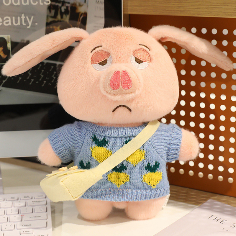 Transformado en una muñeca de montura de cerdo volador, linda muñeca, orejas plegables, regalo de vacaciones complicado de alto valor