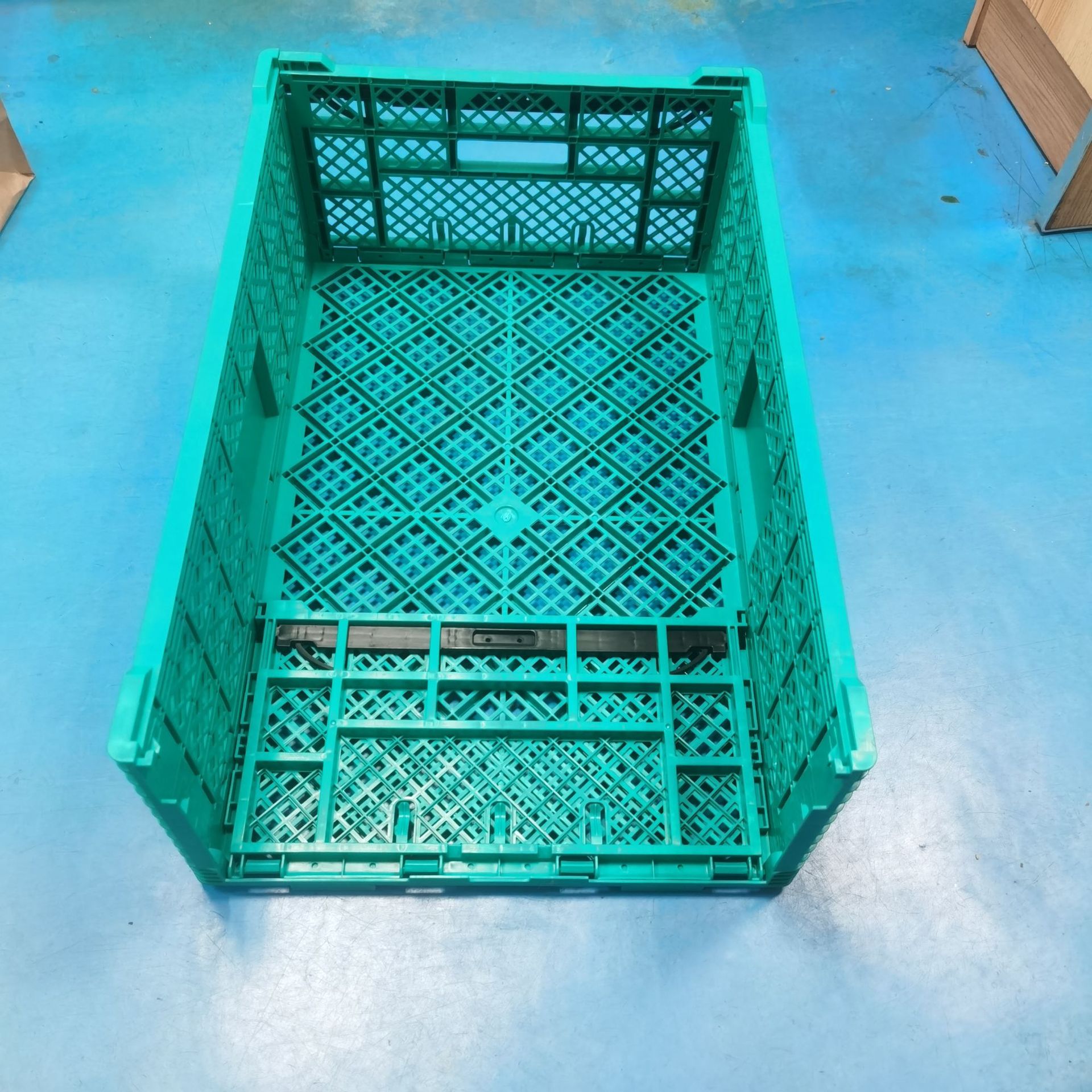 出售加厚600*400*230mm折叠筐 塑料周转筐 水果运输筐 镂空折叠框