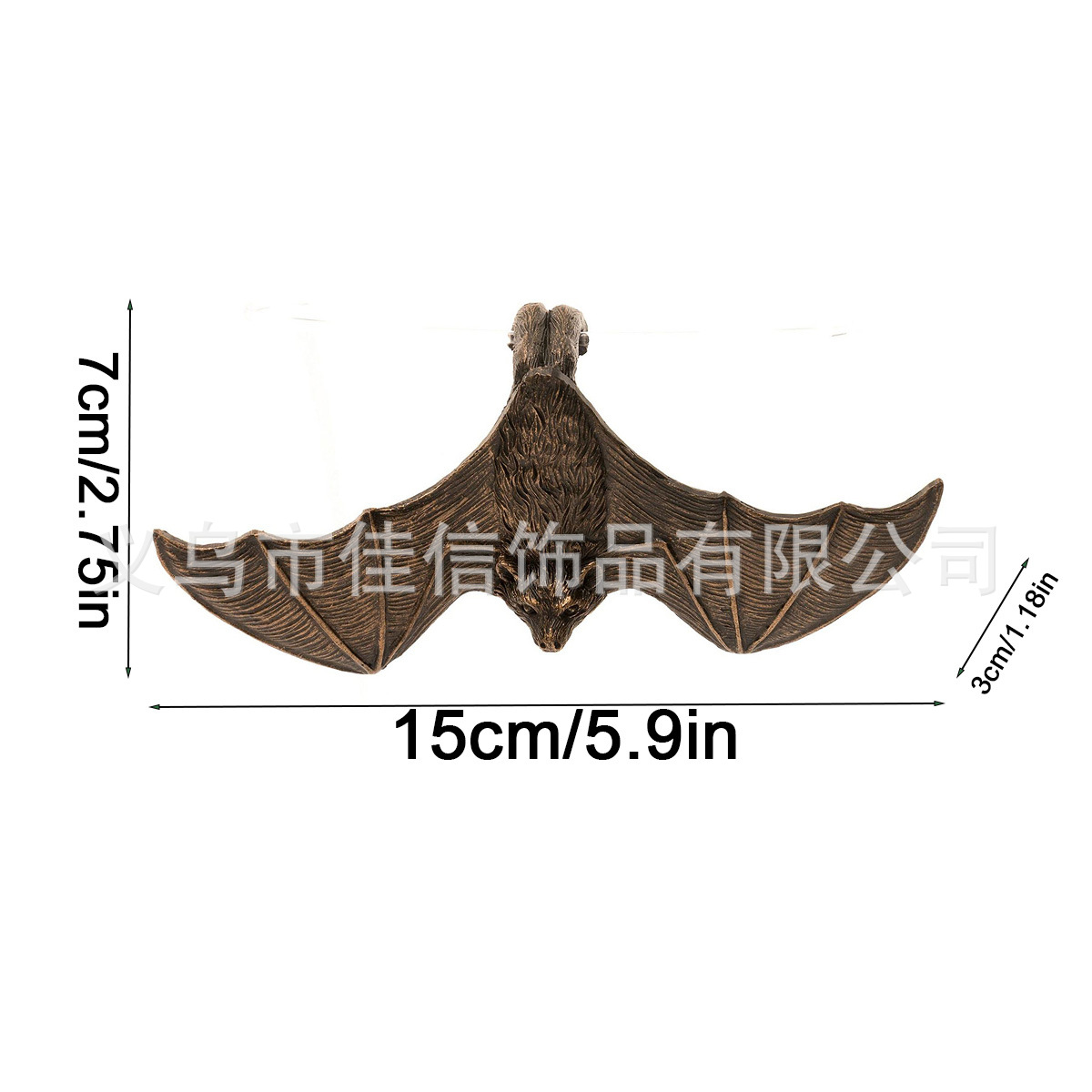 Resin spread wings bat sculpture garden decoration outdoor animal…