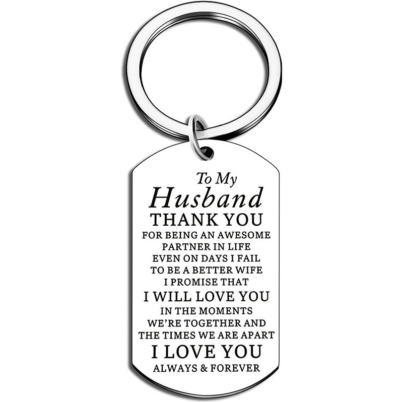 New Style Keychain Wife Gives Husband Birthday Gift Christmas Valentine's Day Wedding Anniversary Thanksgiving Gift