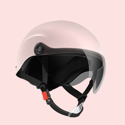 Motosiklet kaskı (dəbilqə) unisex windproof half helmet summer - xia-helm-matte-powder-xia-helm-sunscreen-glasses-one-size-fits-all