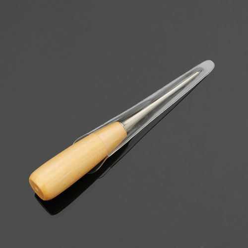 Qianmeitong solid wood handle awl DIY sewing accessories awl poking tool punching holes