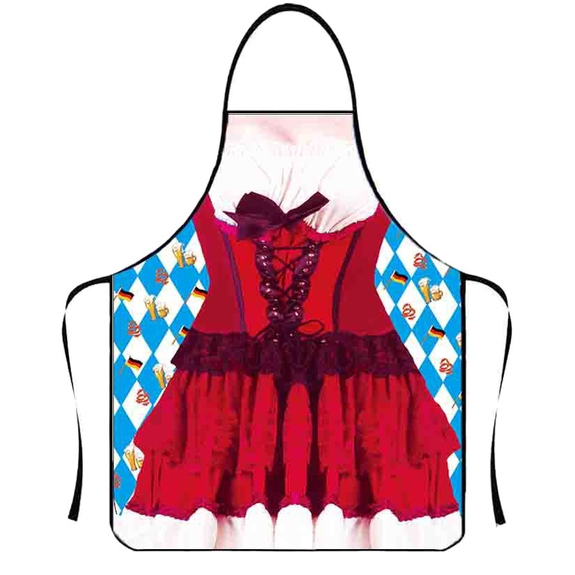 Fábrica transfronteriza especial delantal al por mayor comercio exterior comercio electrónico Festival de la cerveza caliente delantal de hombres y mujeres entrega de una sola pieza