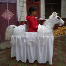 人造毛纯手工西游记白龙马毛驴旱船商业民间表演演出社火道具