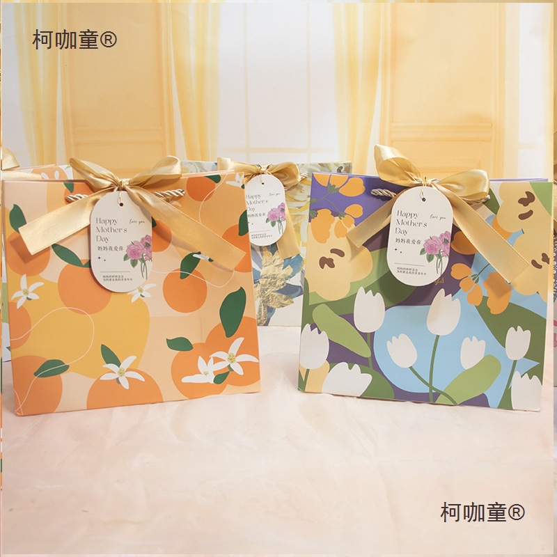 加厚母亲节礼物现货送妈妈高颜值纸袋生日礼品包装袋袋高档麦太保
