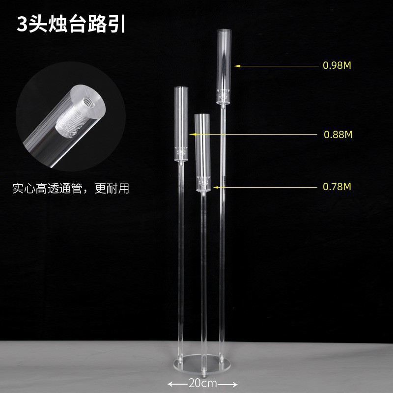 Comercio electrónico transfronterizo para el nuevo acrílico de 5 cabezas candelabros boda hotel restaurante occidental fiesta de cumpleaños candelabros en el hogar