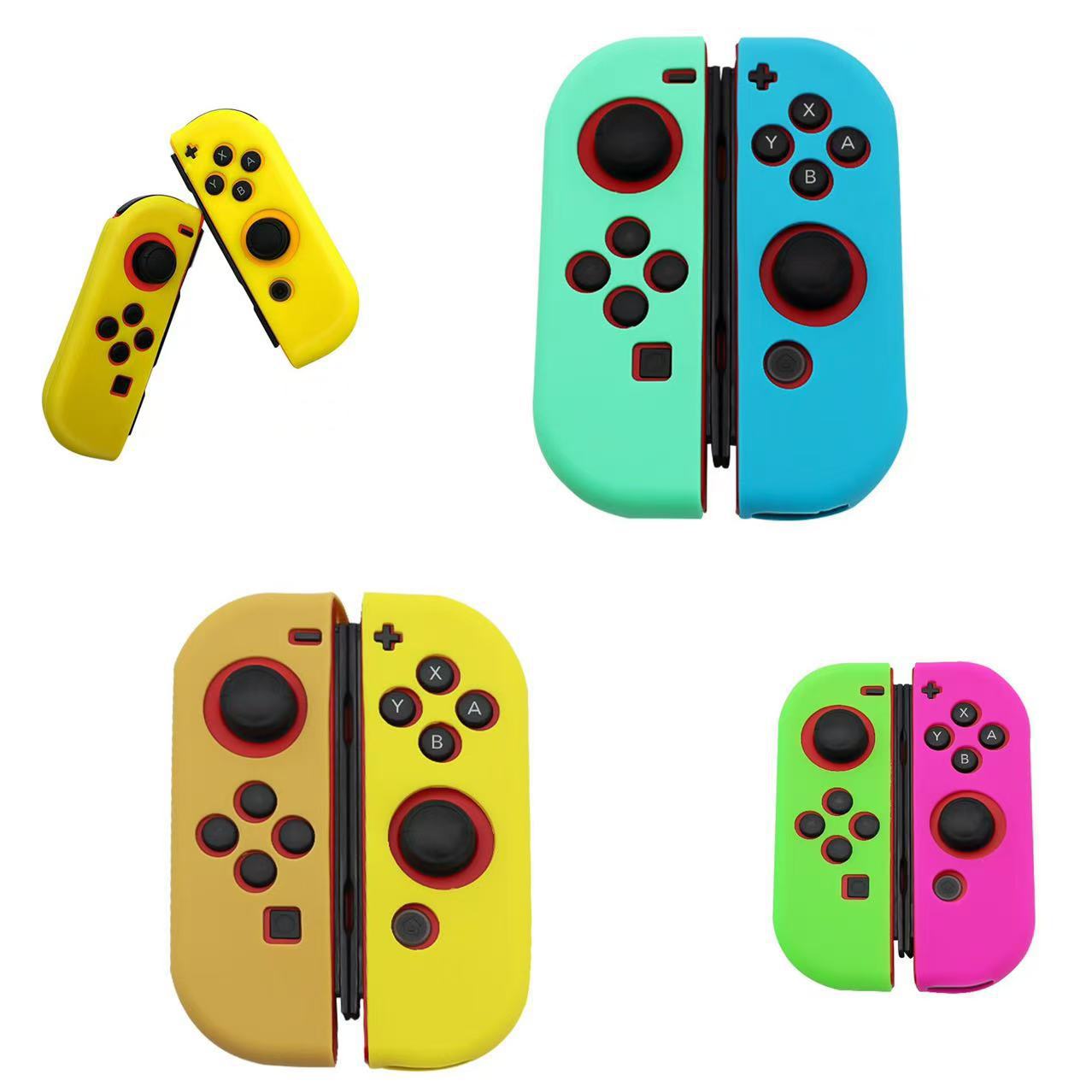 Switch-olde cubierta de silicona Joycon cubierta de protección switch-mano izquierda y derecha cubierta de silicona inyección de aceite de alta calidad