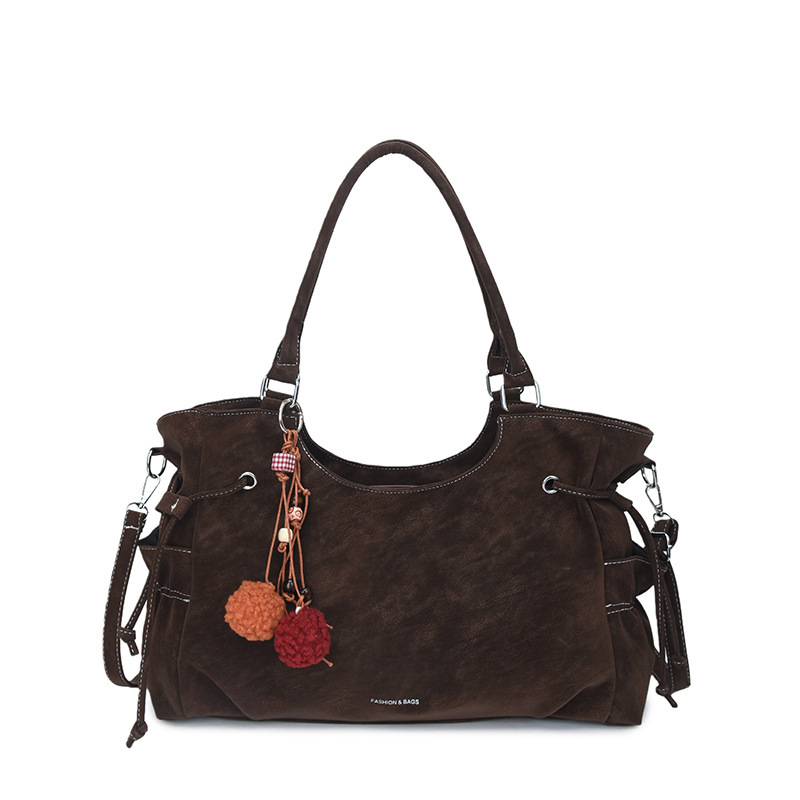 Suede Large Capacity Tote Bag For Women 2026 New Trendy Luxury Shoulder Bag For Outing, Work And Commuting - Thumbnail 5
