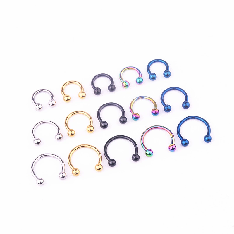 Лип piercing физиологический из нержавеющей стали, бусинки, пирсинг носа