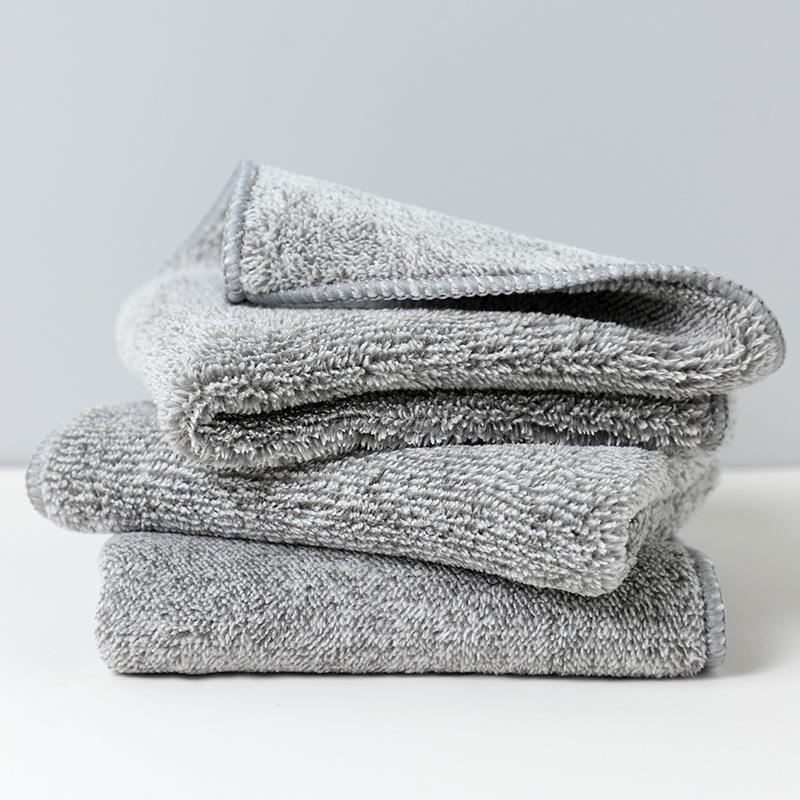 대나무 숯 섬유 두꺼운 흡수성 닦아 없음 헤어 드롭 없음 오일 주방 청소 대나무 섬유 탈지 식기 세척 타월 가정용