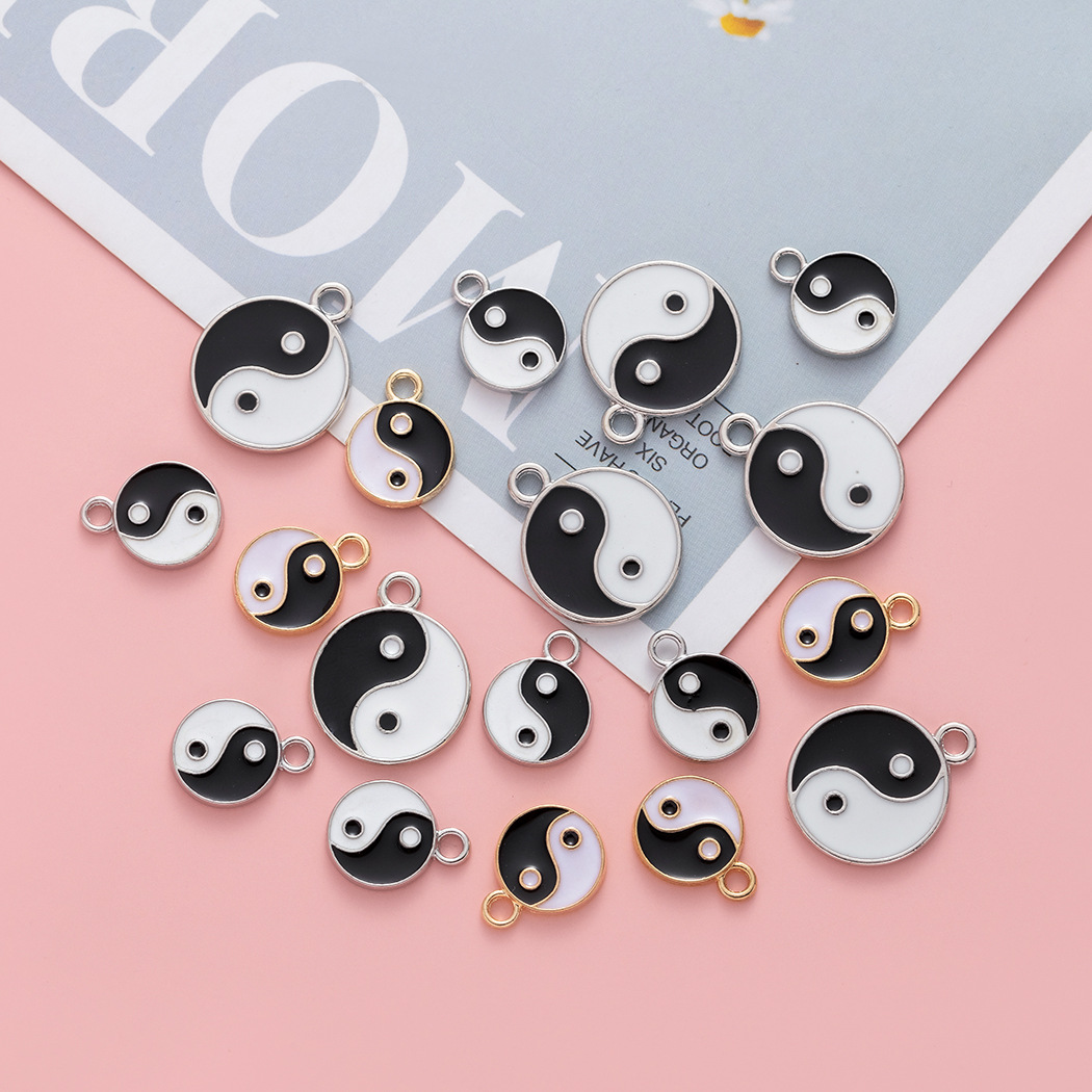 10g Weight Pendant Jewelry Making Type 10 PCS/Package Alloy Gossip Tai Chi Pendant Charms Jewelry Accessories