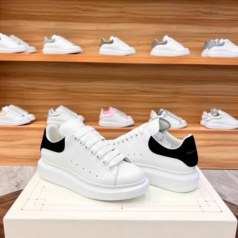 Putian Pure Original Version Mcqueen White Shoes Versatile Thick-Soled Women's Shoes Heightening Flat Shoes for Men and Women Couples Casual Sneakers