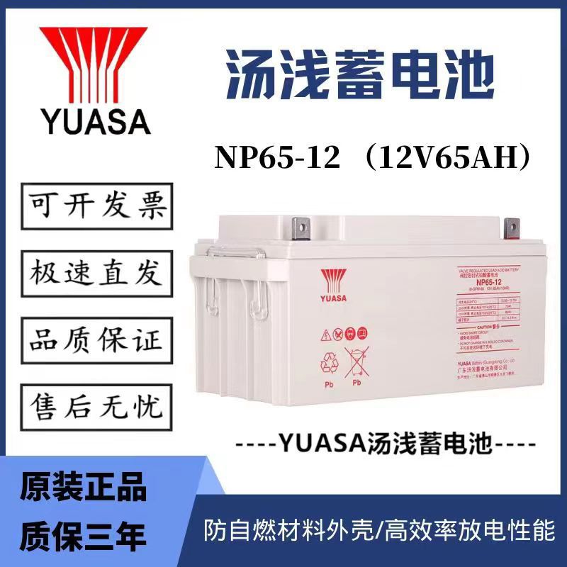YUASA汤浅NP65-12阀控式铅酸免维护蓄电池12V65AUPSEPS直流屏基站