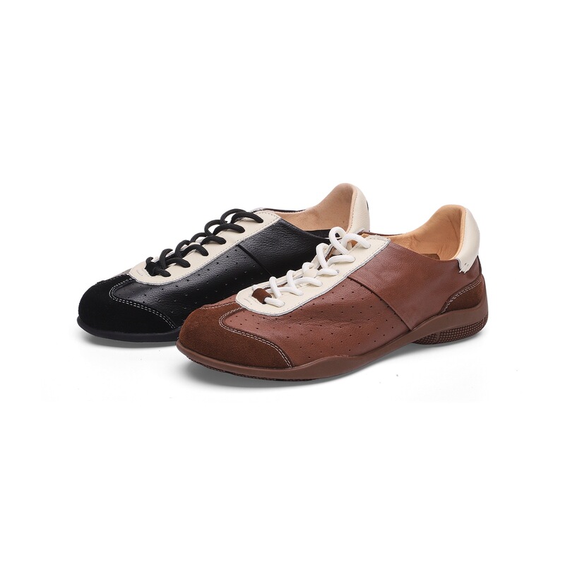 Top-layer cowhide retro-style thick-soled German training shoes, super popular in 2026, casual sports shoes, brown women's shoes, Forrest Gump shoes Top-layer cowhide retro-style thick-soled German training shoes, super popular in 2026, casual sports shoes, brown women's shoes, Forrest Gump shoes