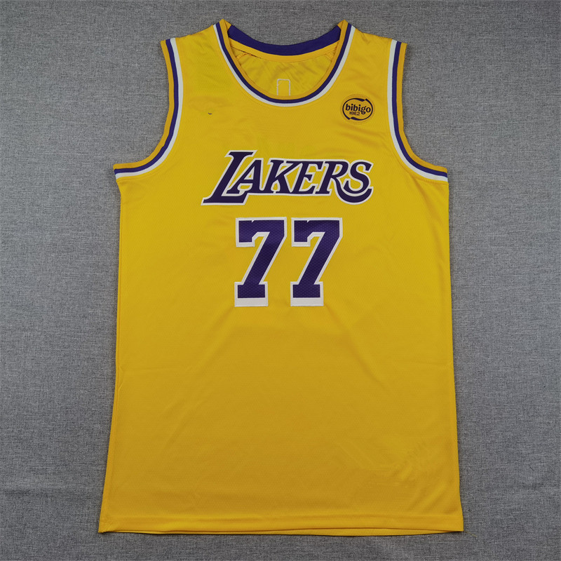 Embroidered Lakers basketball uniform 77 Luka Dončić Luka Dončić basketball jersey
