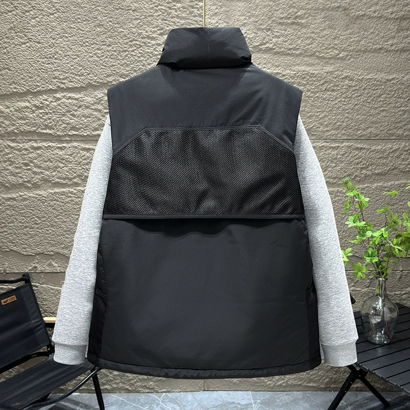 Vest for leisure sleevless, jacket with zipper, increased thickness, plus size