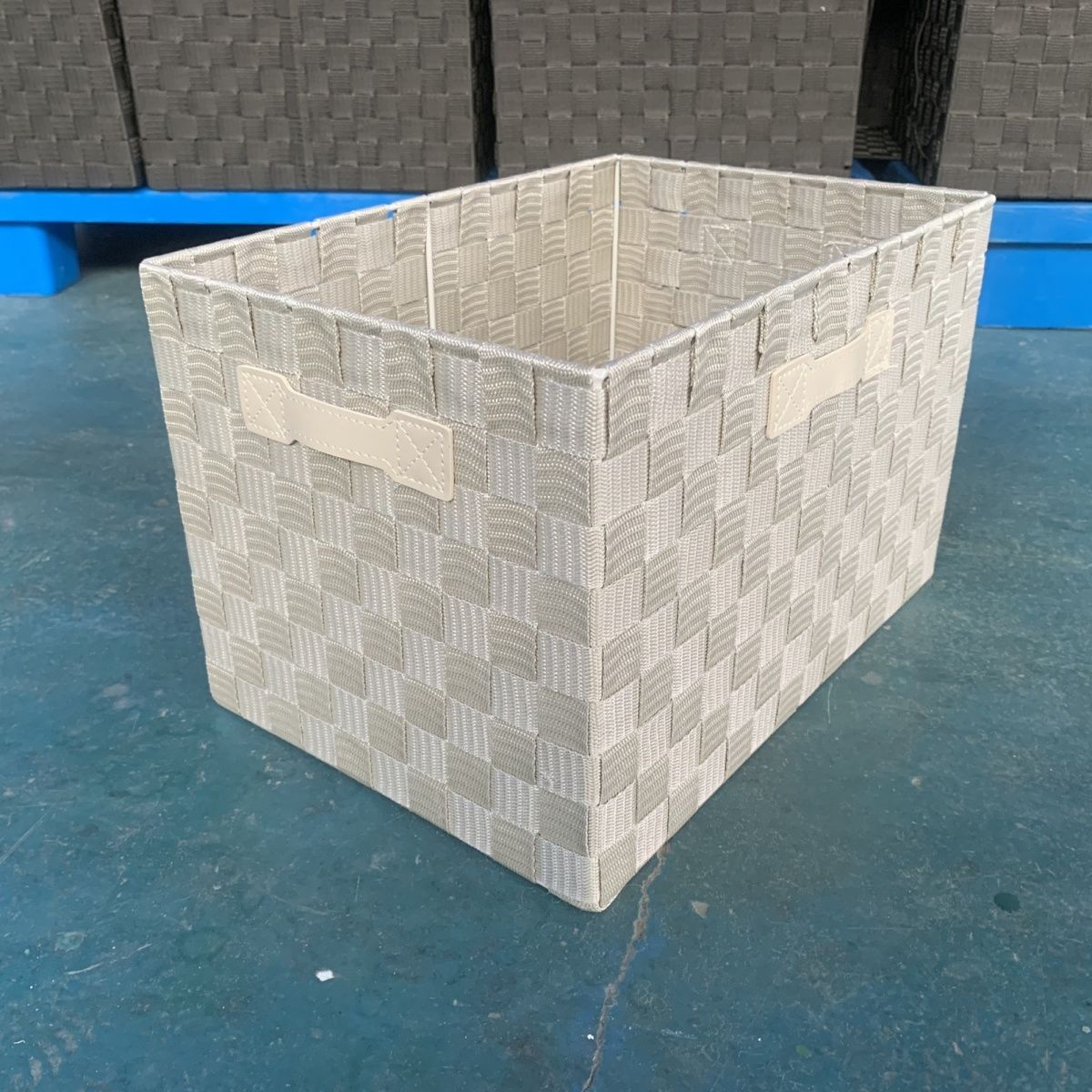 手工编织收纳筐玩具零食书箱书筐储物桌面家用杂物整理收纳盒学生