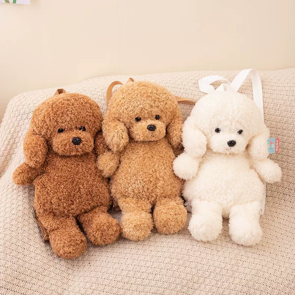 Cute and Adorable Teddy Dog Backpack Plush Toy Teddy Dog Doll Bag Children's Backpack Birthday Gift