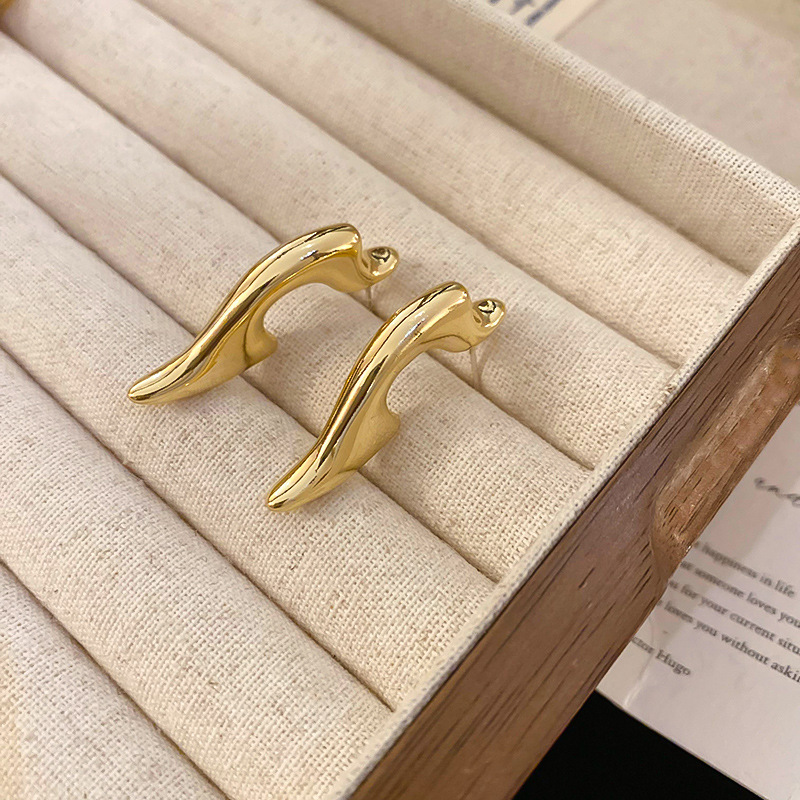 Pendientes de doble cara de la Perla del diamante de la aguja de plata Corea del Sur ins elegante pendientes de estilo frío pendientes de diseño de moda para las mujeres