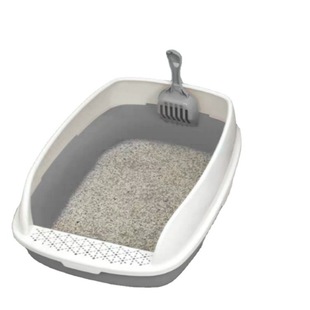Thickened Plastic Square Large Cat Toilet Rugged Removable Large Cat Litter Box Semi-closed Splash-proof Cat Litter Box Factory