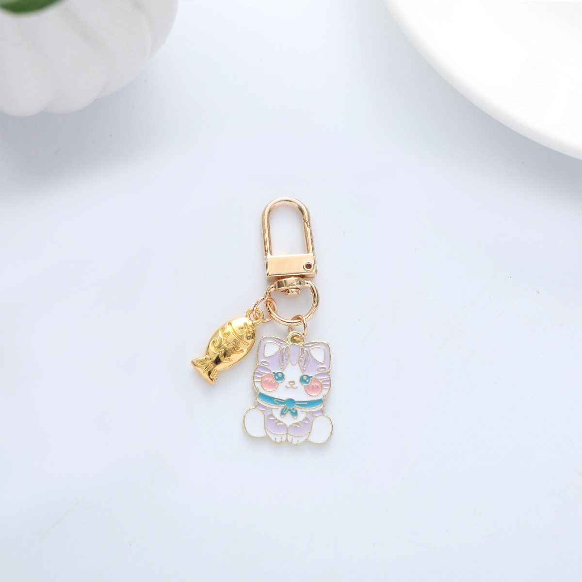 Elegant Cute Cat Metal Women's Bag Pendant Keychain display picture 1