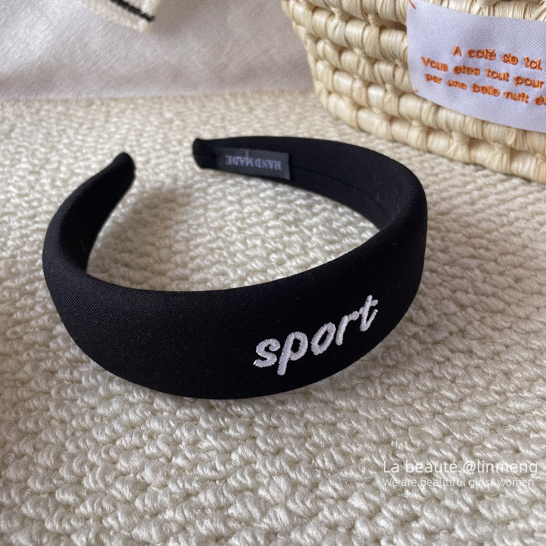 Diadema superior de cráneo alto Diadema de fragancia pequeña negra de alta calidad Diadema de estilo perla coreana arco simple cueva para el cabello accesorios para el cabello femenino