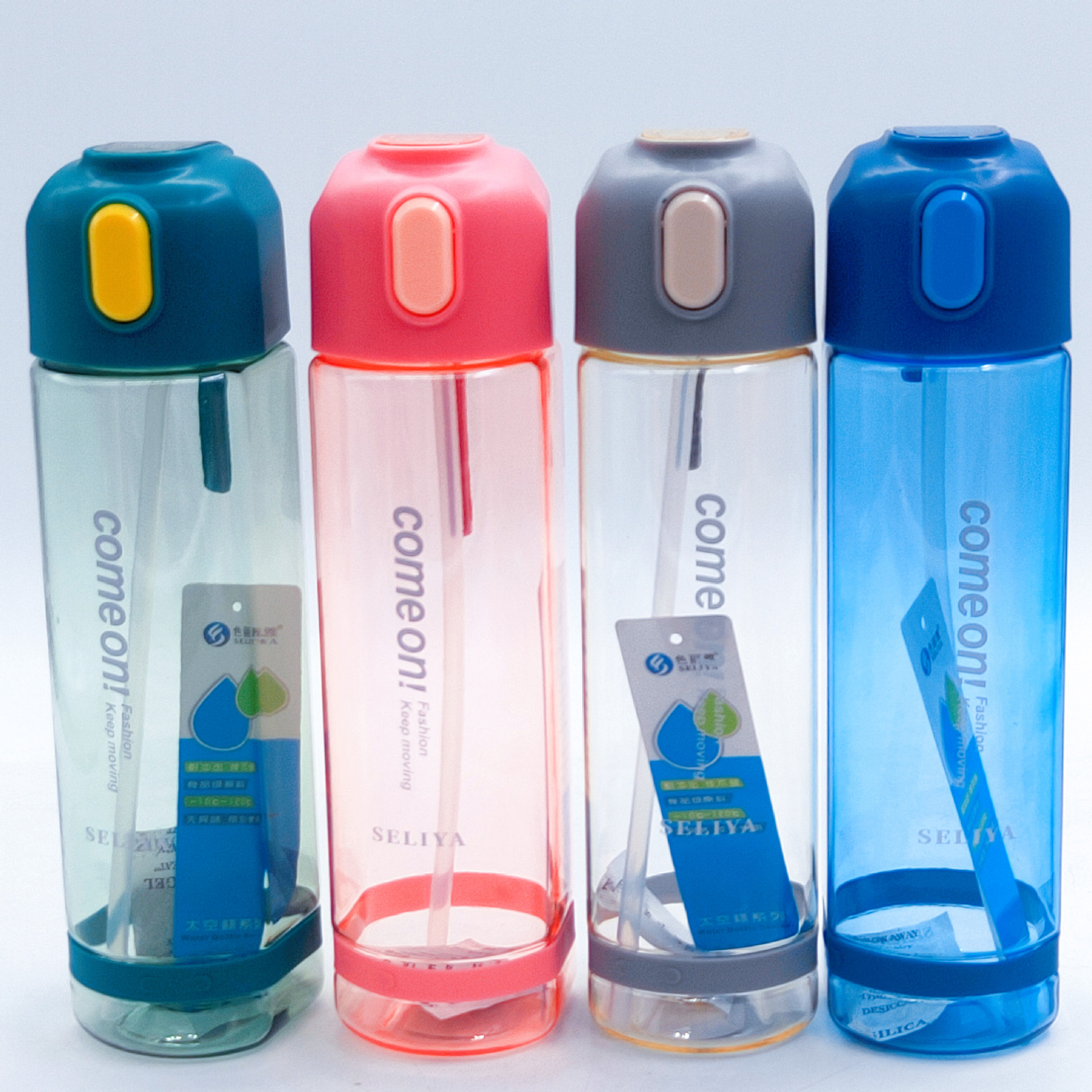 Nuevo estilo coreano transparente tapa elástica taza de paja grande tamaño pequeño estudiante beber taza cuadrada moda espacio taza pareja uno