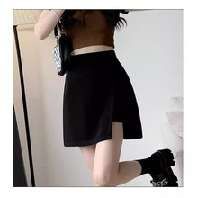 百搭ins半身黑色短裙女半身裙裤高腰显瘦a字大码包臀短裤裙