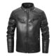 Cross-border Hot Selling Men's Motorcycle Leather Fashion Youth Leisure Artificial Leather Jacket Foreign Trade plus size PU Leather Jacket