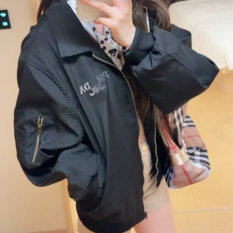 Pd "Shenzhen Nanyou" Toothbrush Embroidery Zipper Jacket, Age-Reducing Early Spring New Style 2026 Cross-Border Exclusive