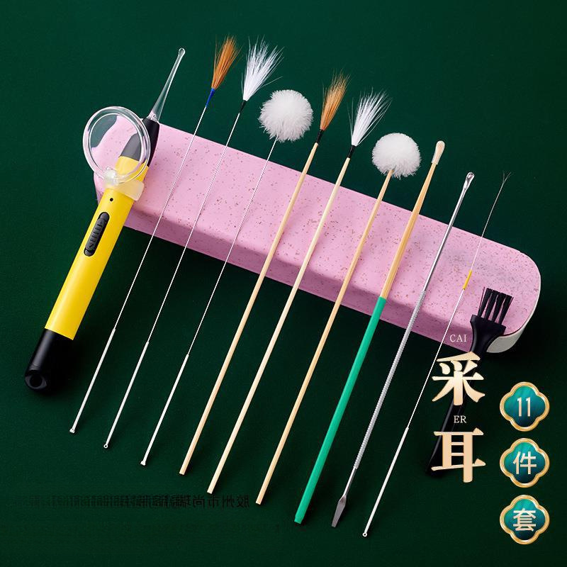 掏耳朵鹅毛棒扣挖毛毛采耳工具全套套装羽毛打挖耳勺专业掏耳婷杰